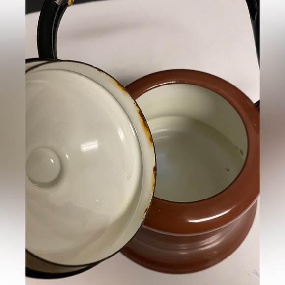 OTTO Enamelware Coffee Pot ~ Collectible Enamel Rustic Pitcher Country Kitchen - Picture 7 of 11